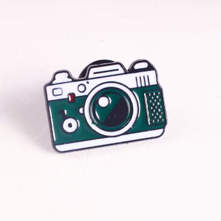 Vintage Camera Enamel Pin – Photography Lover Badge