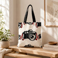 Camera Print Tote Bag – Reusable Everyday Shopper for Photography Lovers